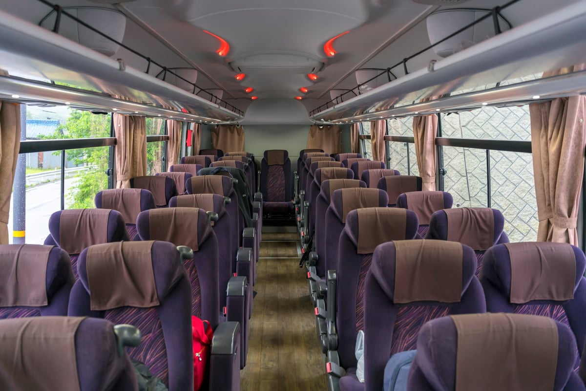Modern comfortable coach interior